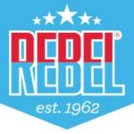 Logo de la marca de señuelos de pesca Rebel